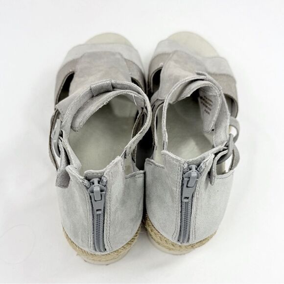 Earth MODENA JASMINE Grey Silver Sparkle Espadrille Wedge Gladiator Sandals - Picture 11 of 16